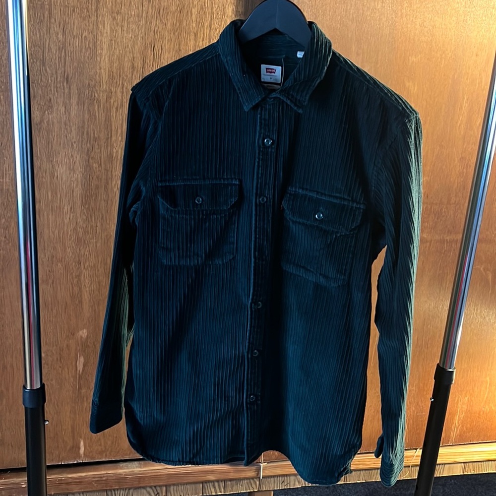 Levi’s corduroy green shirt